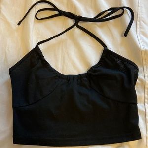 black tie crop top